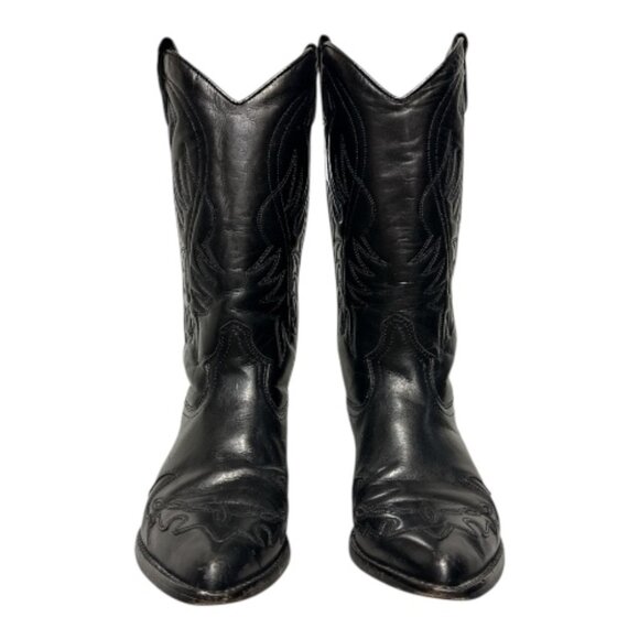 Vintage GUESS by George Marciano Black Cowboy Boots sz 5 1/2 - Picture 3 of 12
